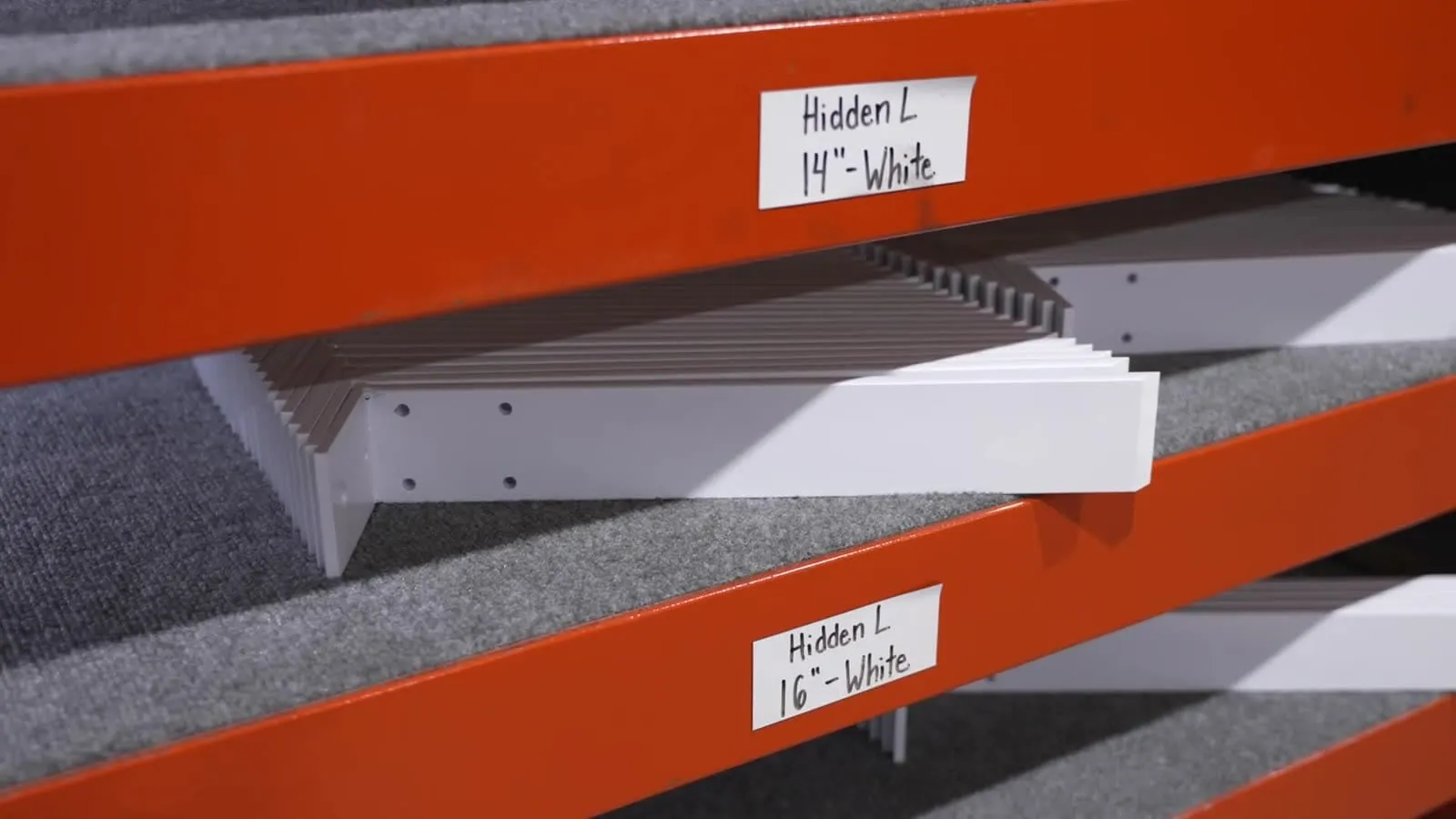 Finished brackets, racked — Iron Supports