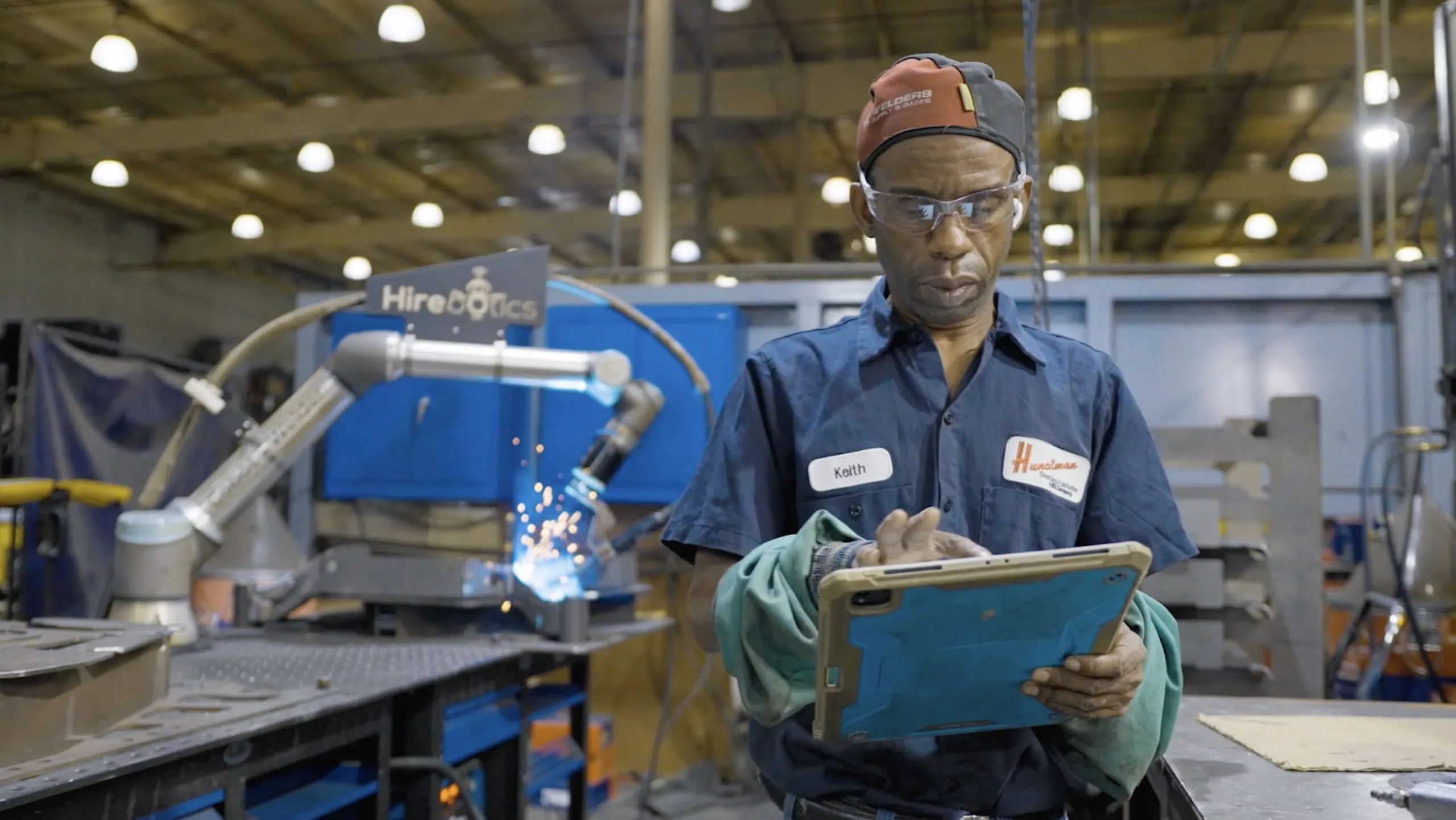Welder using Beacon at Huncilman Sheet Metal
