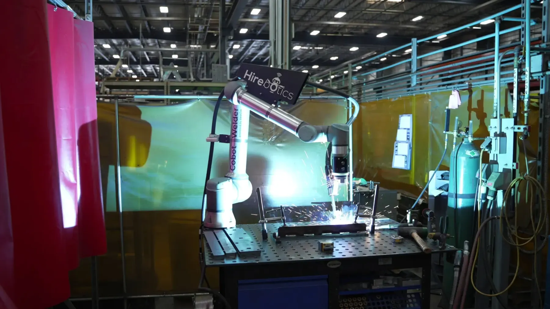 Cobot welder cell at Vortex Companies
