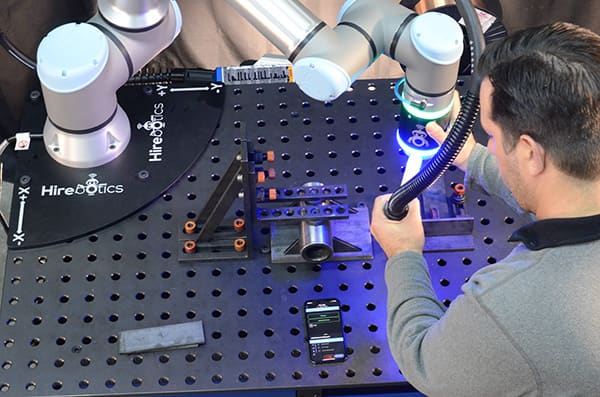Welders do not need to go back and forth to a teach pendant to train Cobot Welder.
