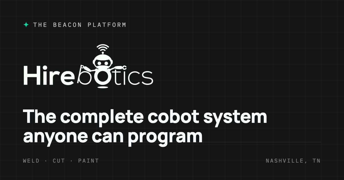 Hirebotics cobot painter and welder cells at IMTS 2026